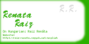 renata raiz business card